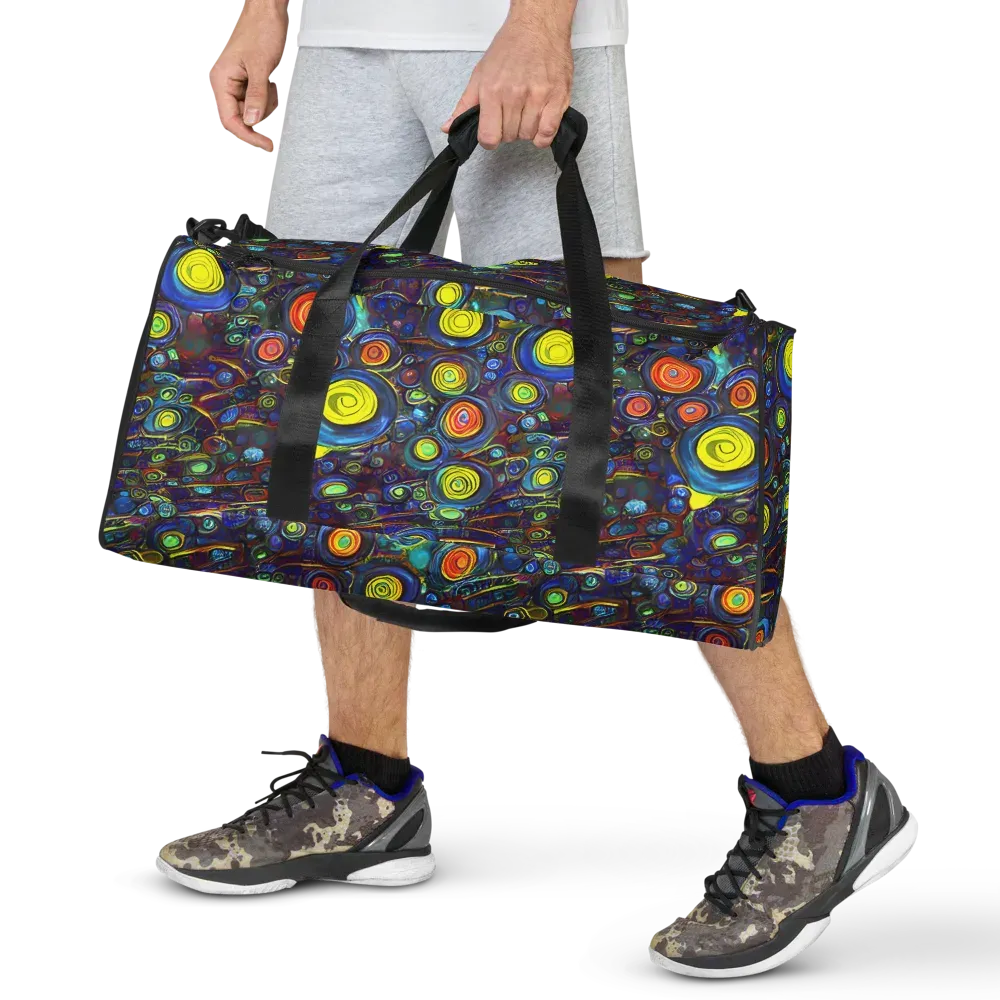 Indigo Cyclone on Duffle Bag — Front