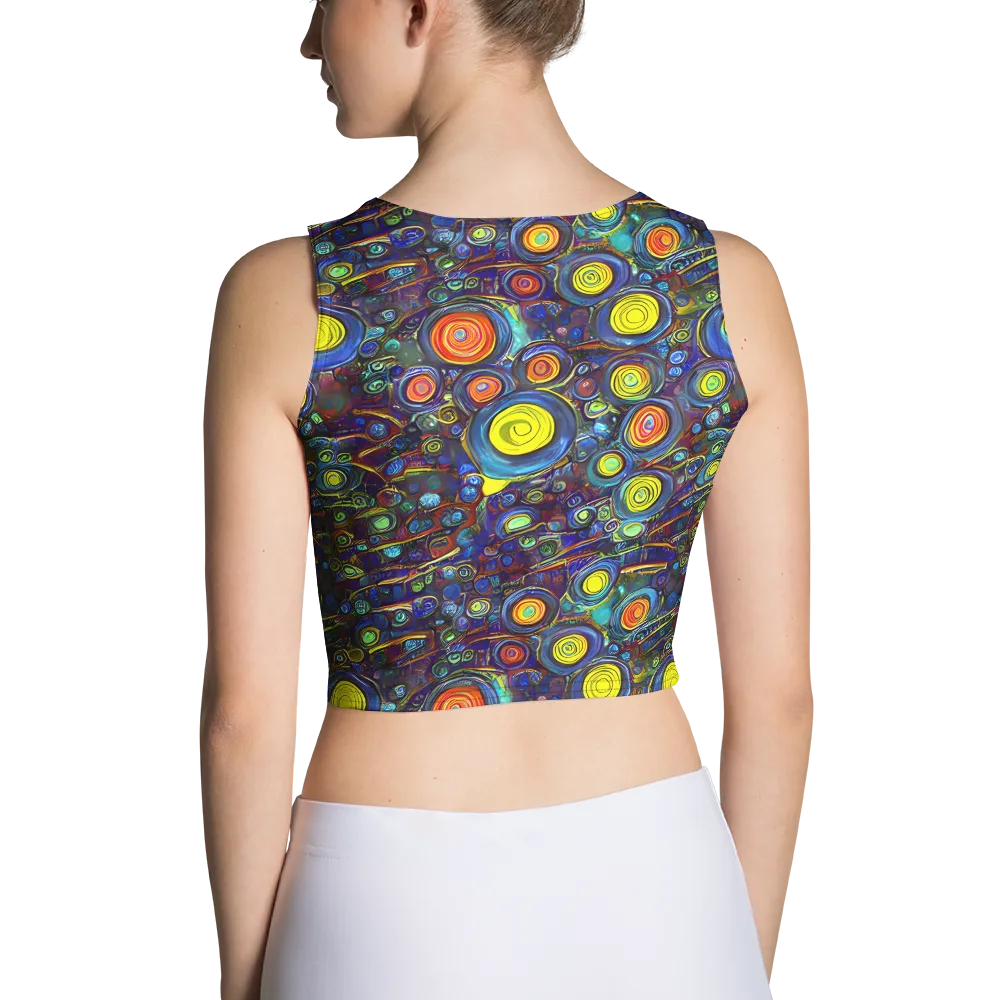 Indigo Cyclone on Crop Top — Back