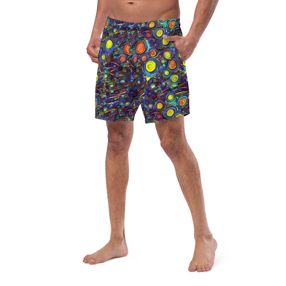Indigo Cyclone on Swim Trunks — Left Front