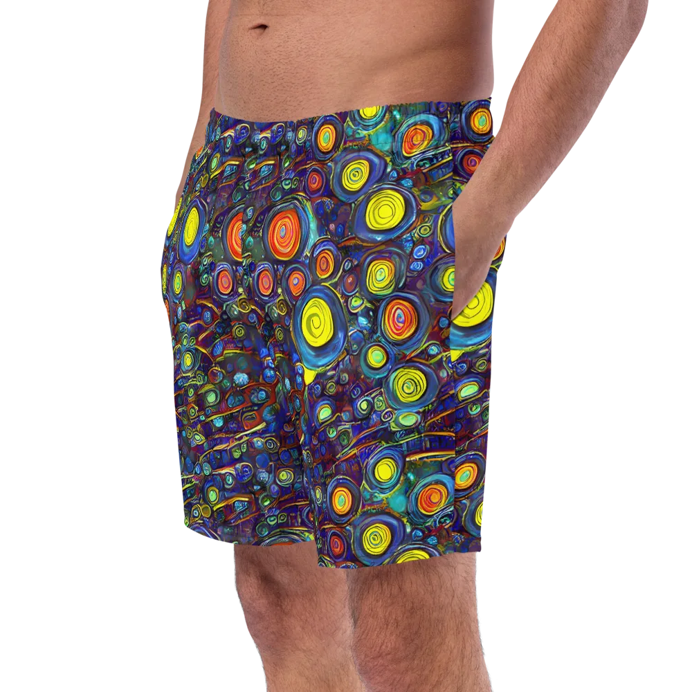 Indigo Cyclone on Swim Trunks — Left Front