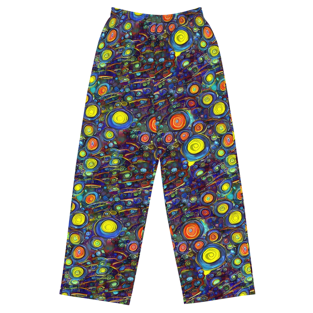 Indigo Cyclone on Wide-Leg Pants — Front
