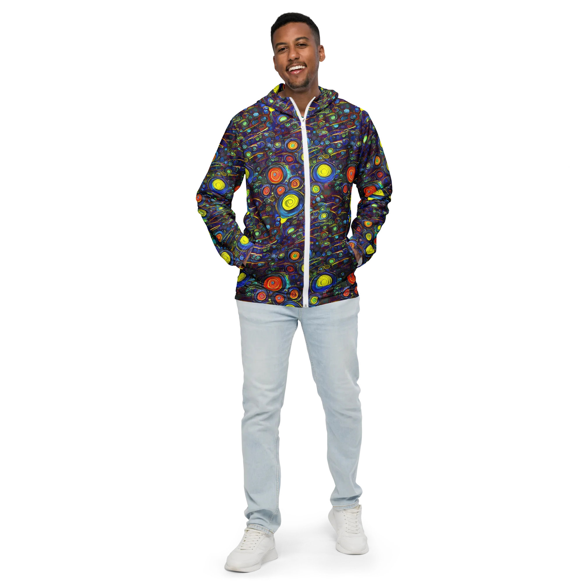 Indigo Cyclone on Men's Windbreaker — Front