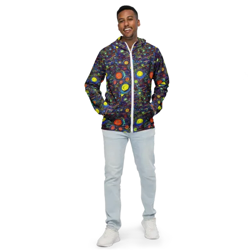 Indigo Cyclone on a Men's Windbreaker