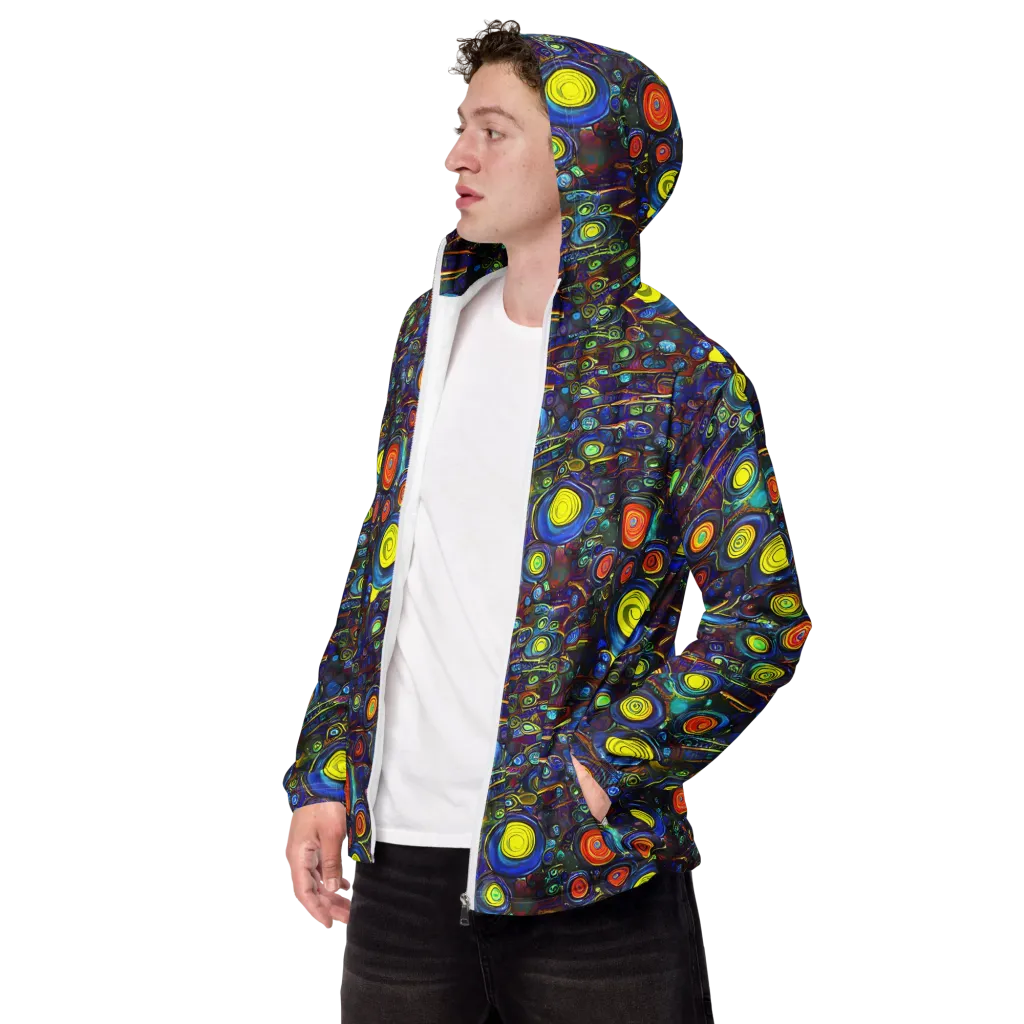 Indigo Cyclone on Men's Windbreaker — Left Front