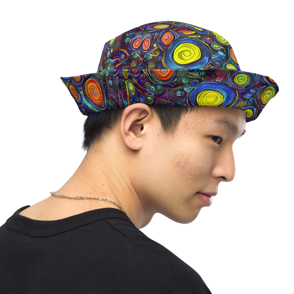 Indigo Cyclone on Reversible Bucket Hat — Right Outside