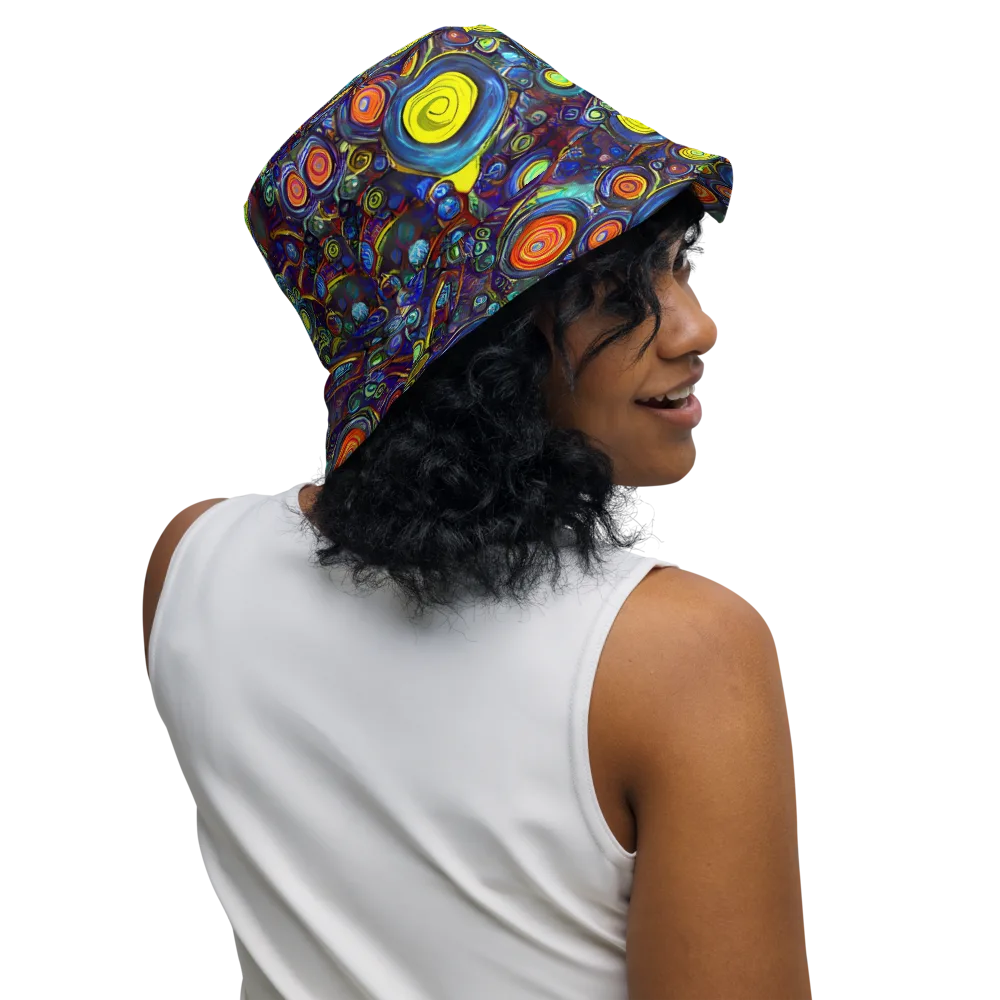 Indigo Cyclone on Reversible Bucket Hat — Right Outside
