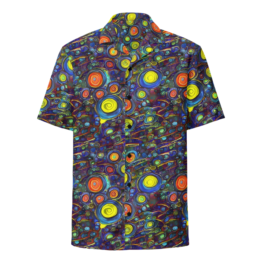 Indigo Cyclone on Button Shirt — Front