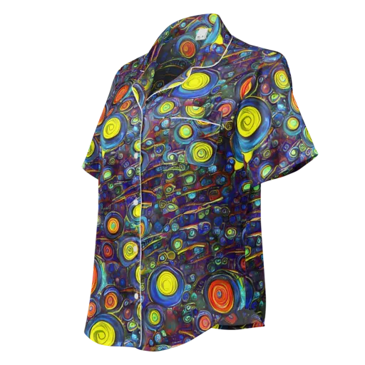 Indigo Cyclone on a Women's Short Sleeve Pajama Top