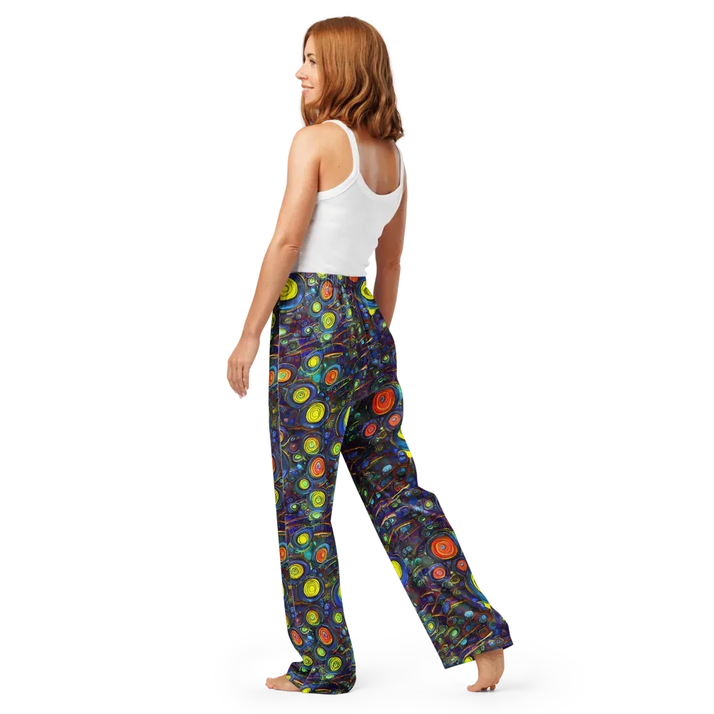 Indigo Cyclone on Women's Pajama Pants — Back