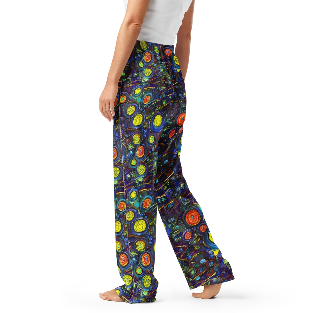 Indigo Cyclone on Women's Pajama Pants — Left