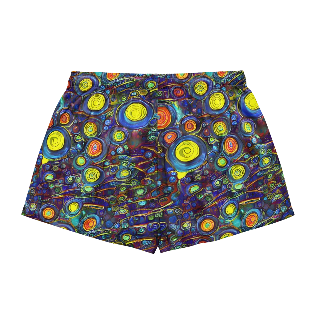 Indigo Cyclone on Women's Pajama Shorts — Back