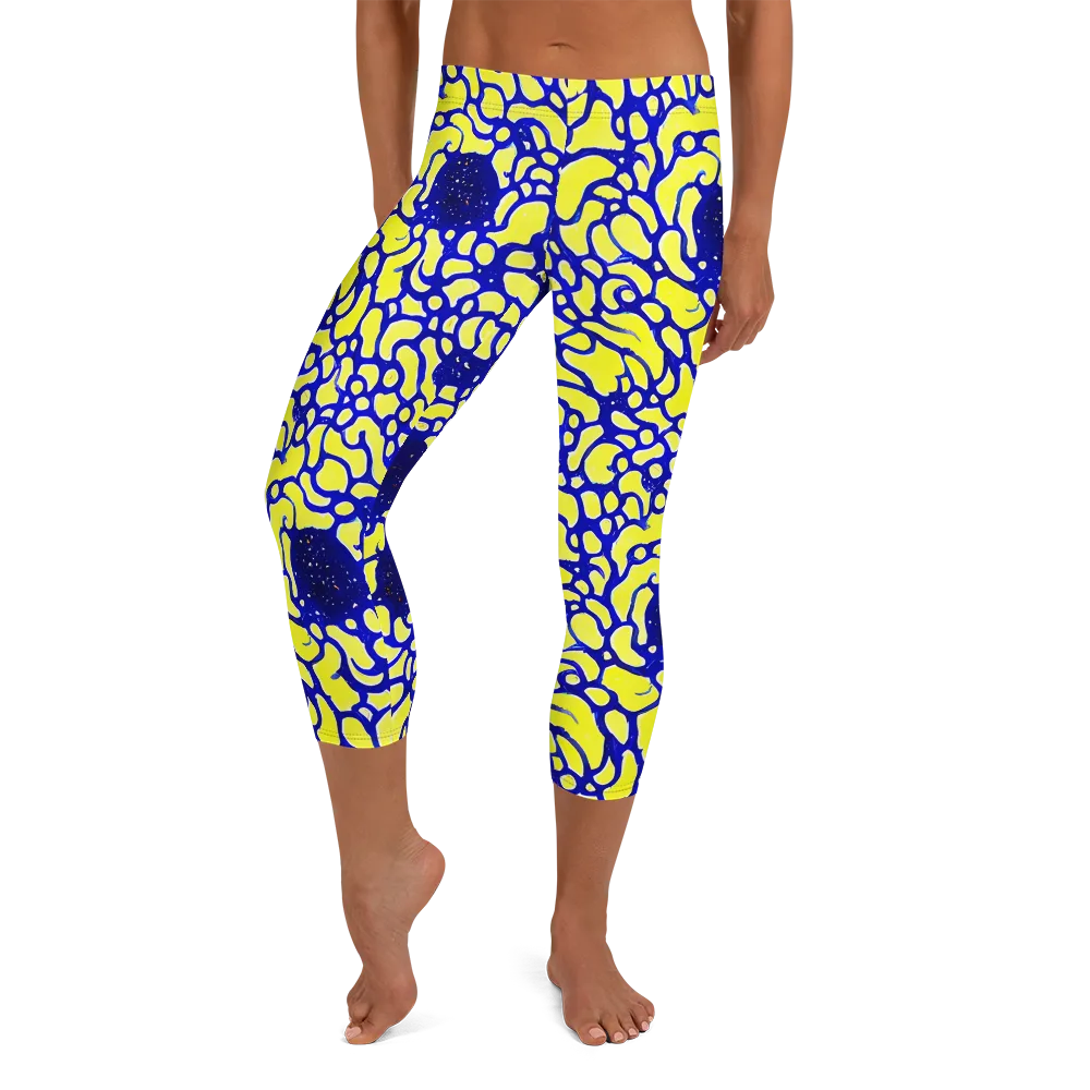 Lemon Liquefaction on Capri Leggings — Front