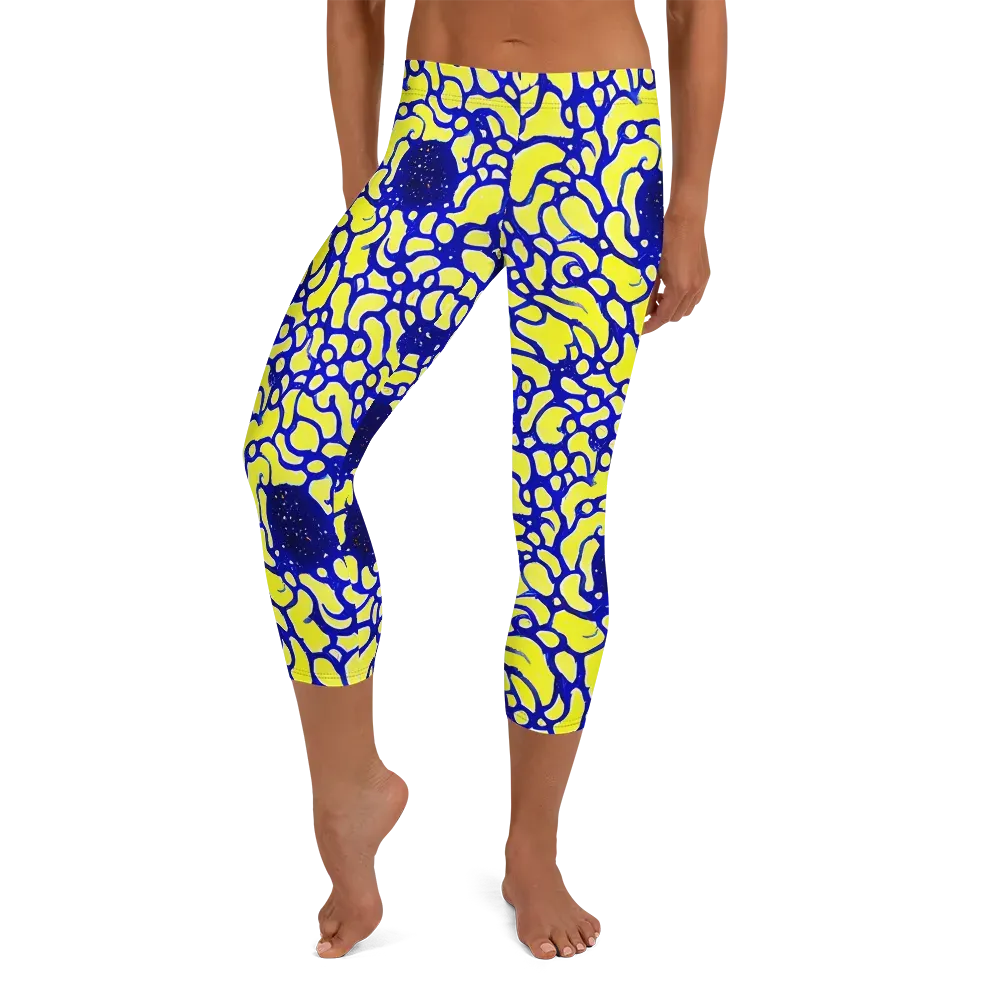 Lemon Liquefaction on Capri Leggings — Front