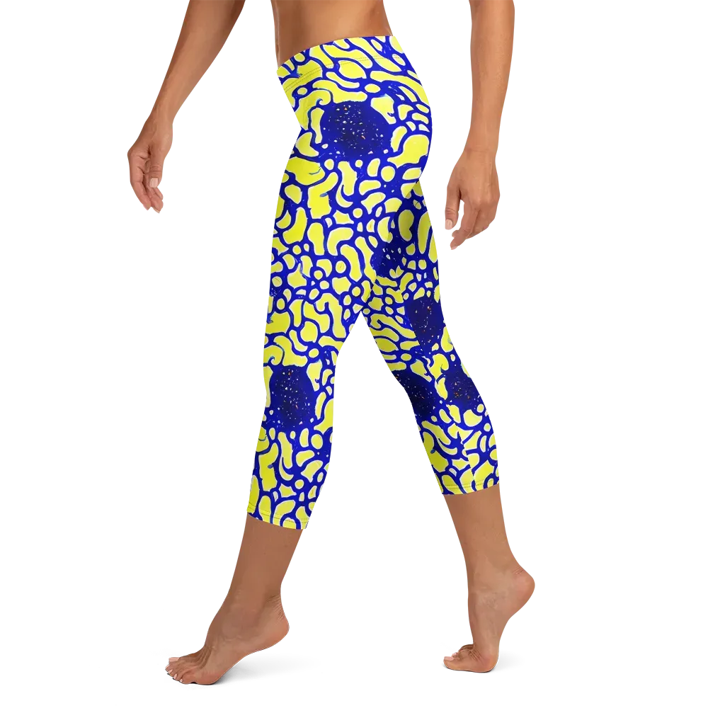 Lemon Liquefaction on Capri Leggings — Left
