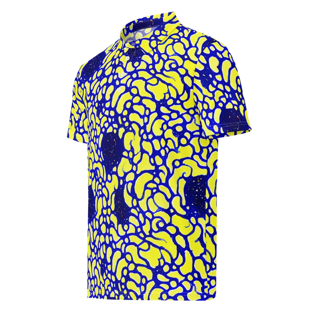Lemon Liquefaction on Men's Slim Fit Polo Shirt — Left Front