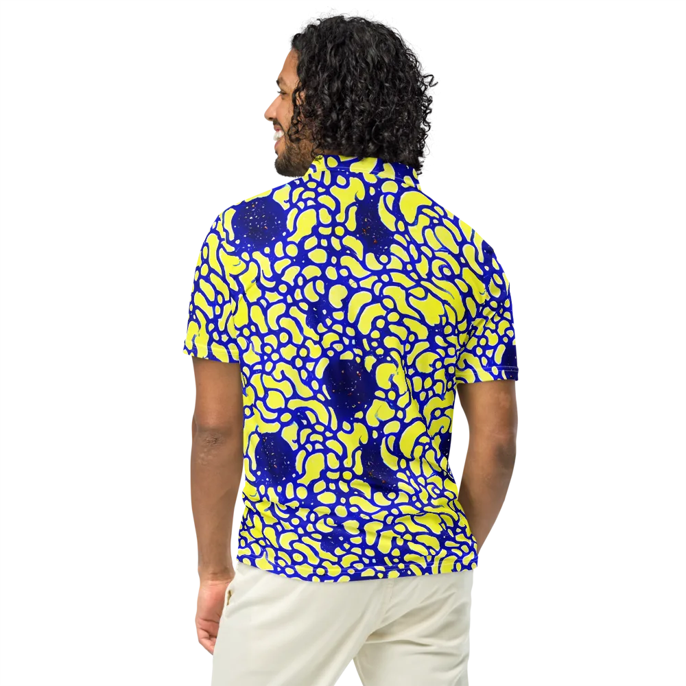 Lemon Liquefaction on Men's Slim Fit Polo Shirt — Back