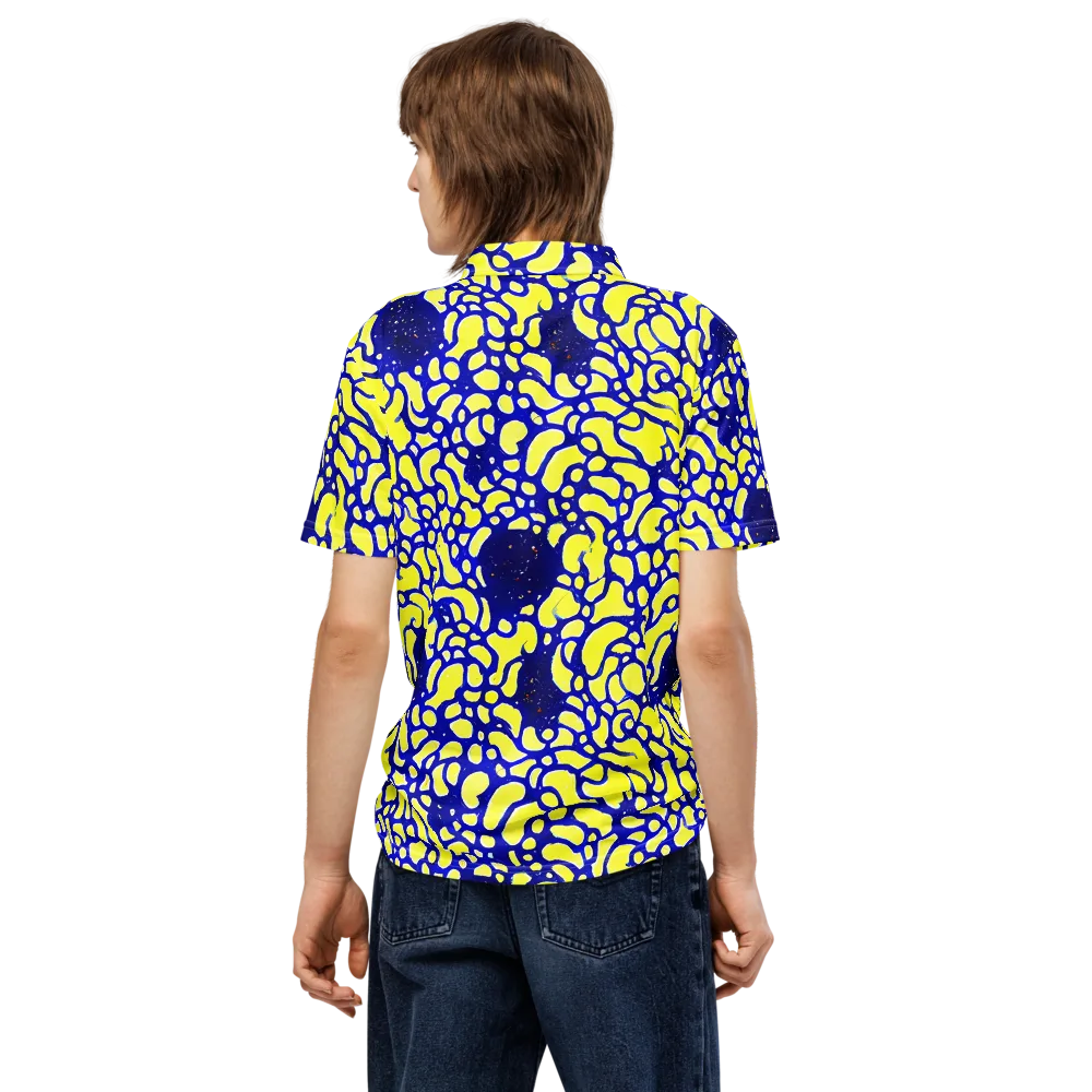 Lemon Liquefaction on Men's Slim Fit Polo Shirt — Back