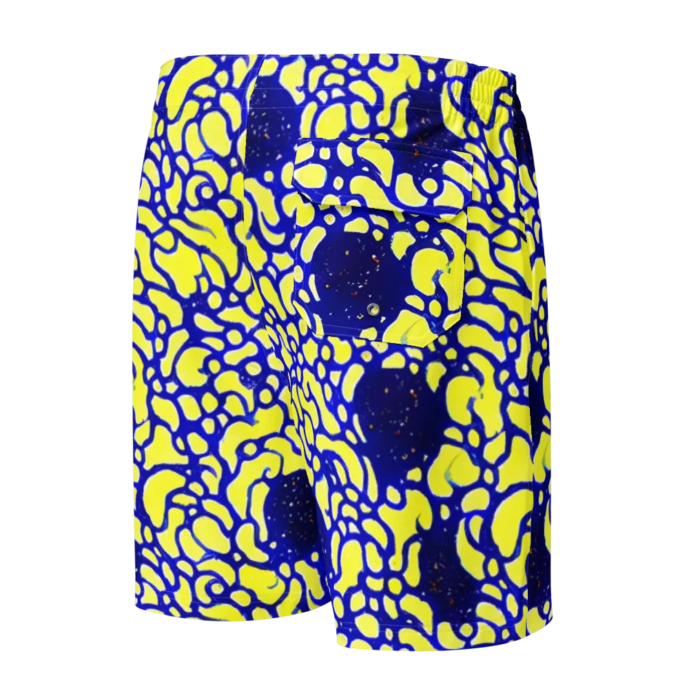 Lemon Liquefaction on Men's Board Shorts — Back