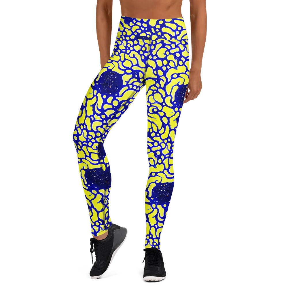 Lemon Liquefaction on Yoga Leggings — Front
