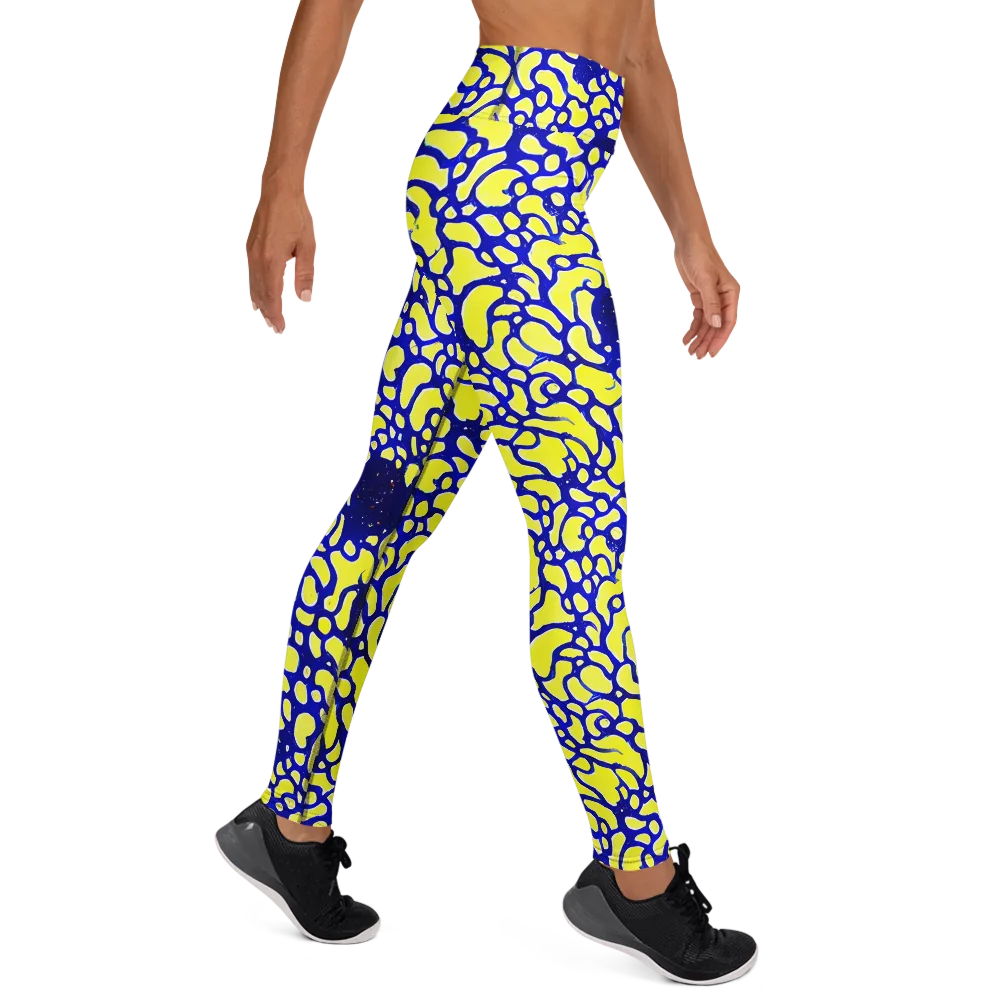 Lemon Liquefaction on Yoga Leggings — Right