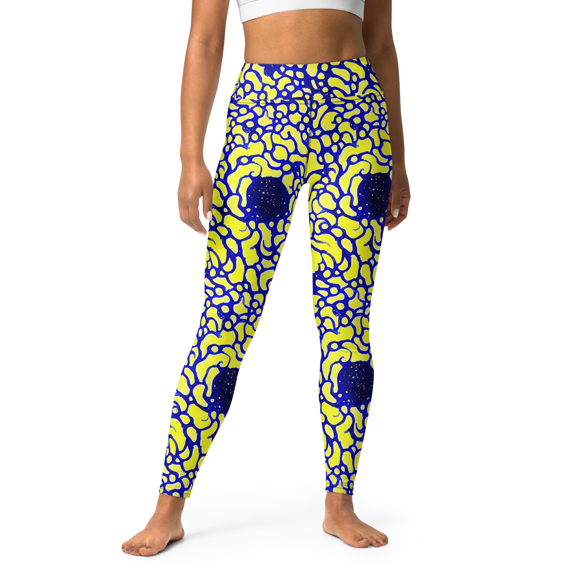 Lemon Liquefaction on Yoga Leggings — Front