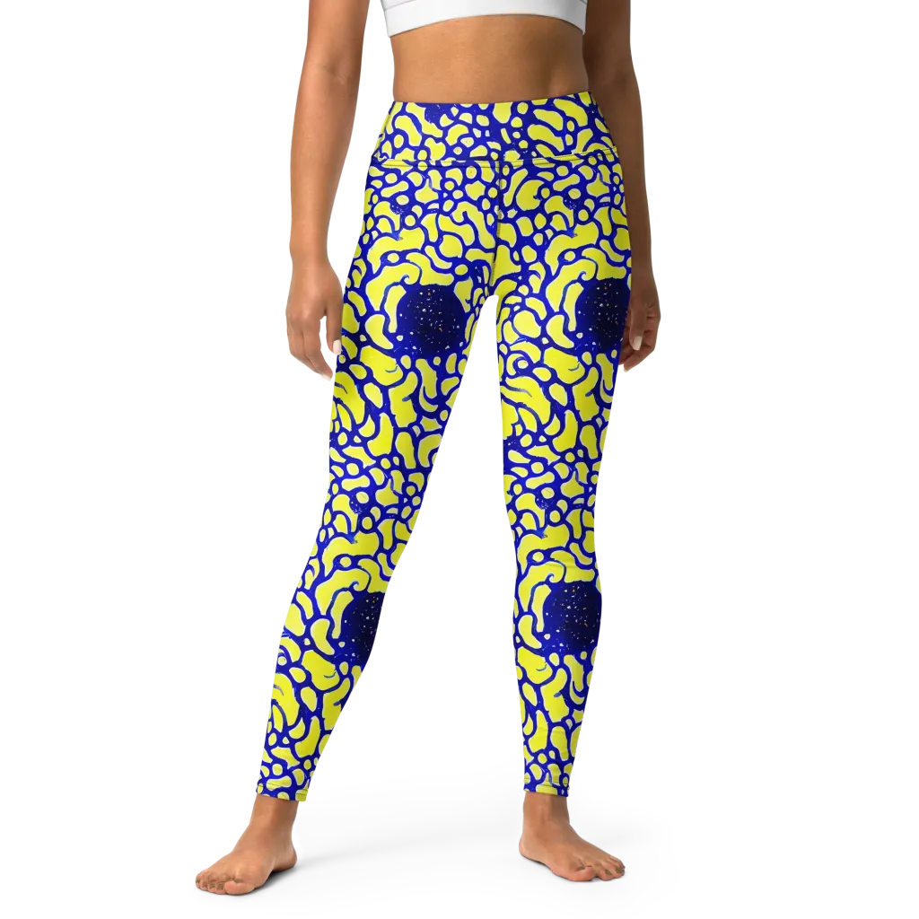 Lemon Liquefaction on Yoga Leggings — Front