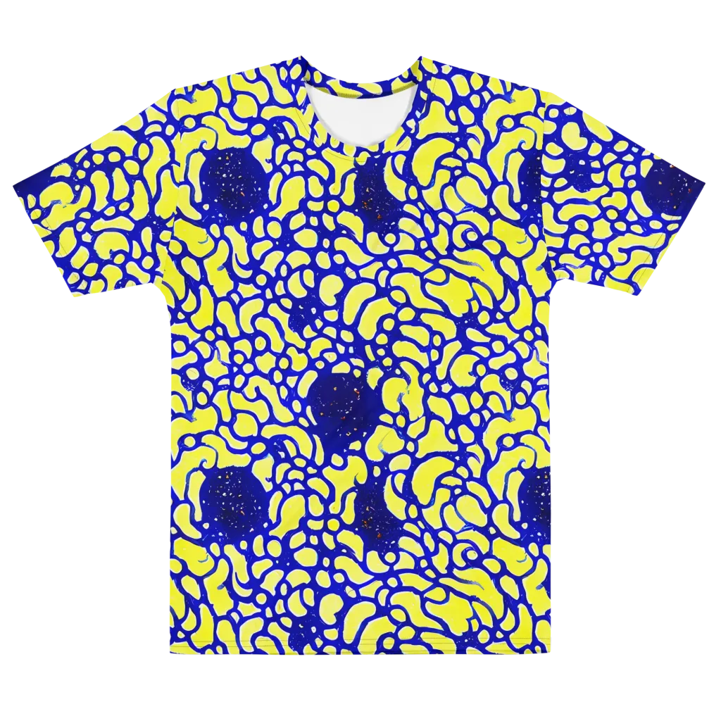 Lemon Liquefaction on Men's Cotton Crew Neck T-Shirt — Front