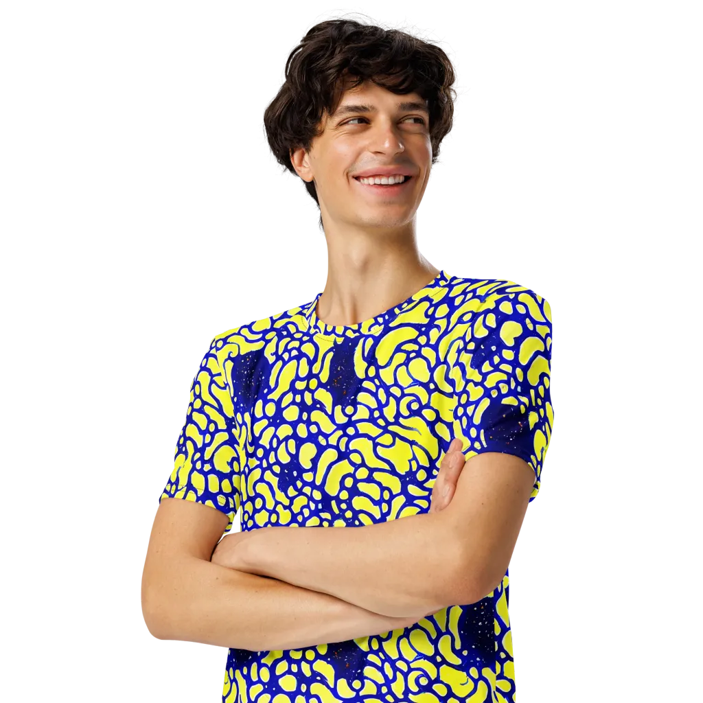 Lemon Liquefaction on Men's Crew Neck T-Shirt — Left Front