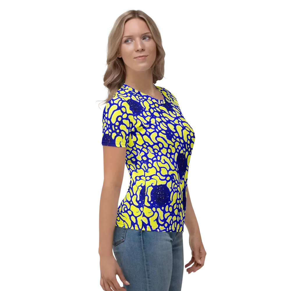 Lemon Liquefaction on Women's Crew Neck T-Shirt — Right