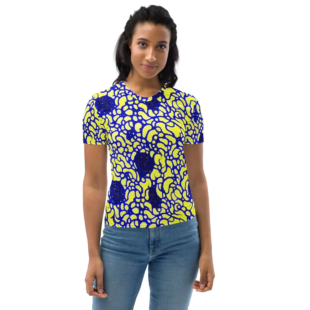Lemon Liquefaction on Women's Crew Neck T-Shirt — Front