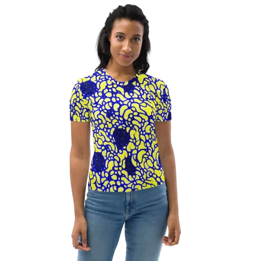 Lemon Liquefaction on a Women's Crew Neck T-Shirt