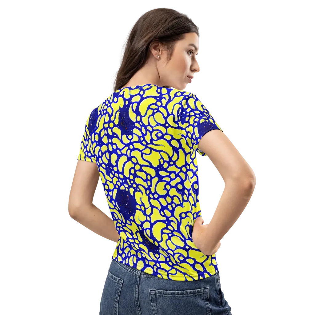 Lemon Liquefaction on Women's Crew Neck T-Shirt — Back
