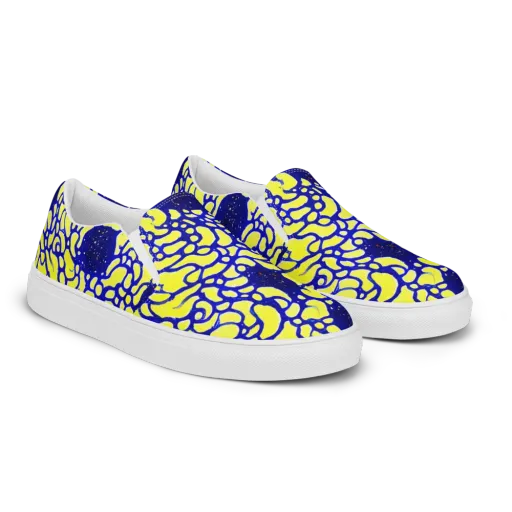 Lemon Liquefaction on a Men's Slip-On Canvas Shoes