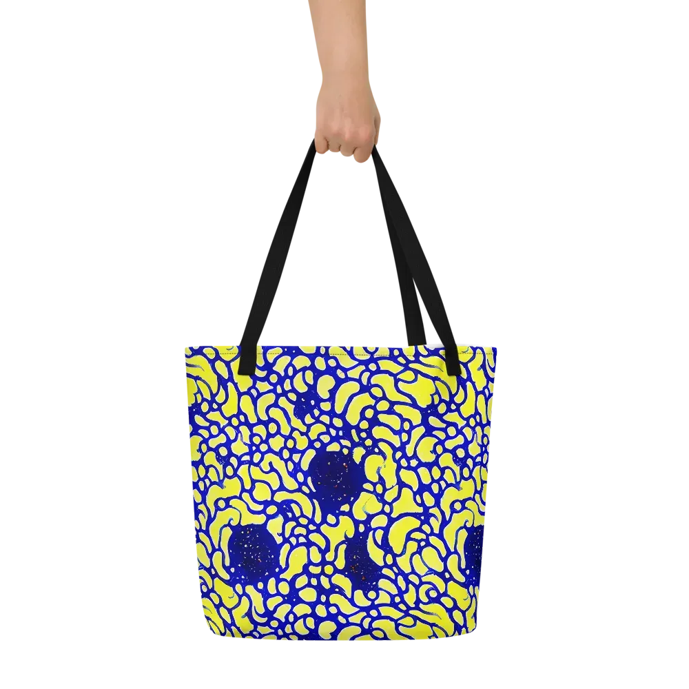 Lemon Liquefaction on Large Tote Bag W/ Pocket — Front
