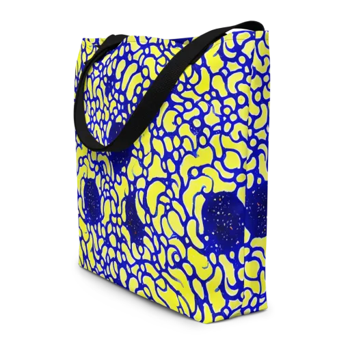 Lemon Liquefaction on a Large Tote Bag W/ Pocket