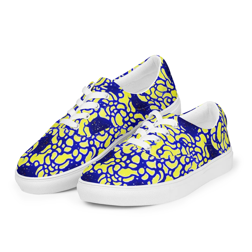 Lemon Liquefaction on Men's Lace-Up Canvas Shoes — Left Front