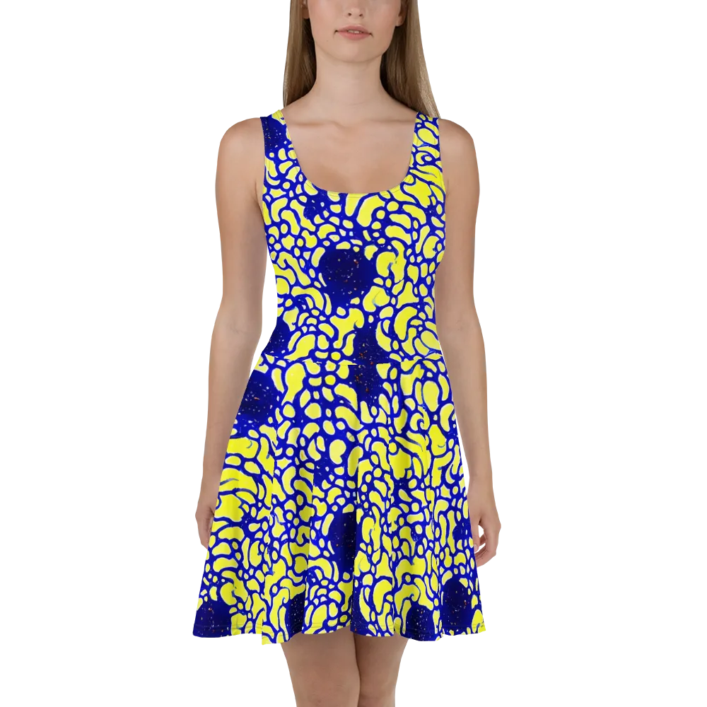 Lemon Liquefaction on Skater Dress — Front
