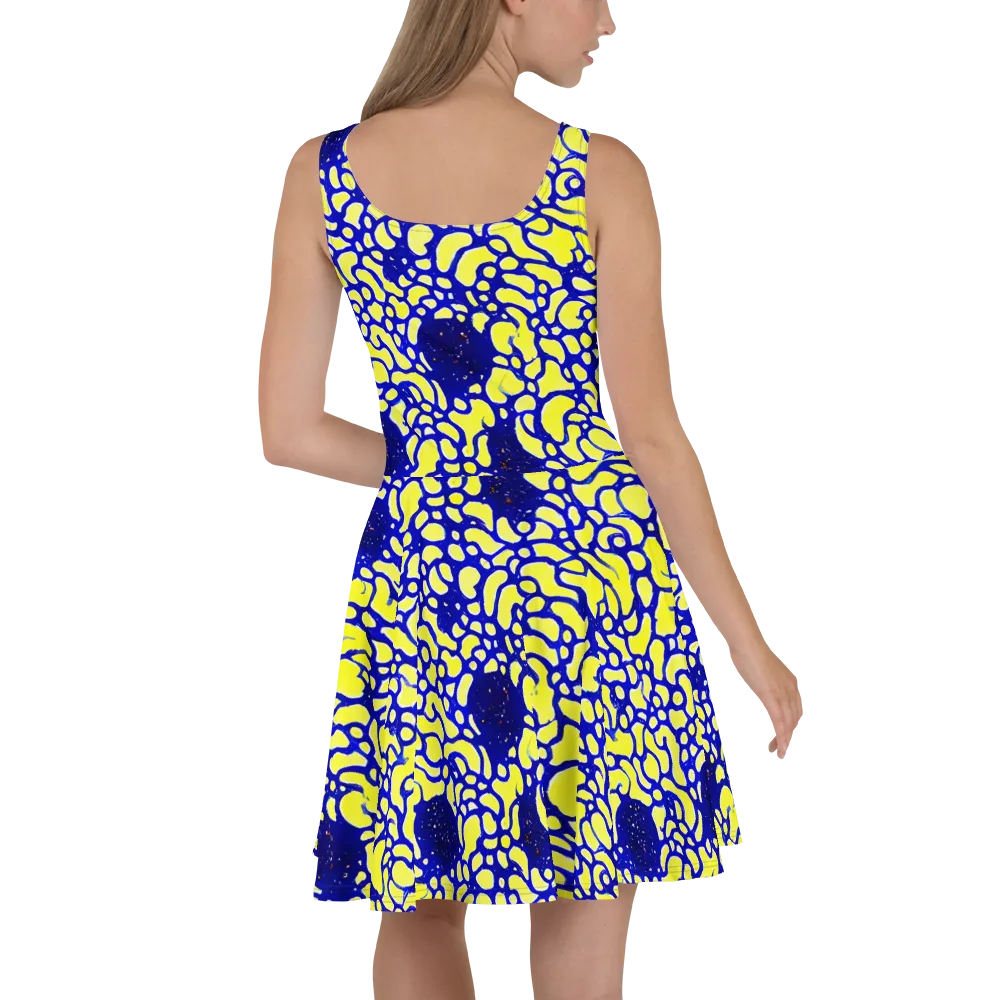 Lemon Liquefaction on Skater Dress — Back