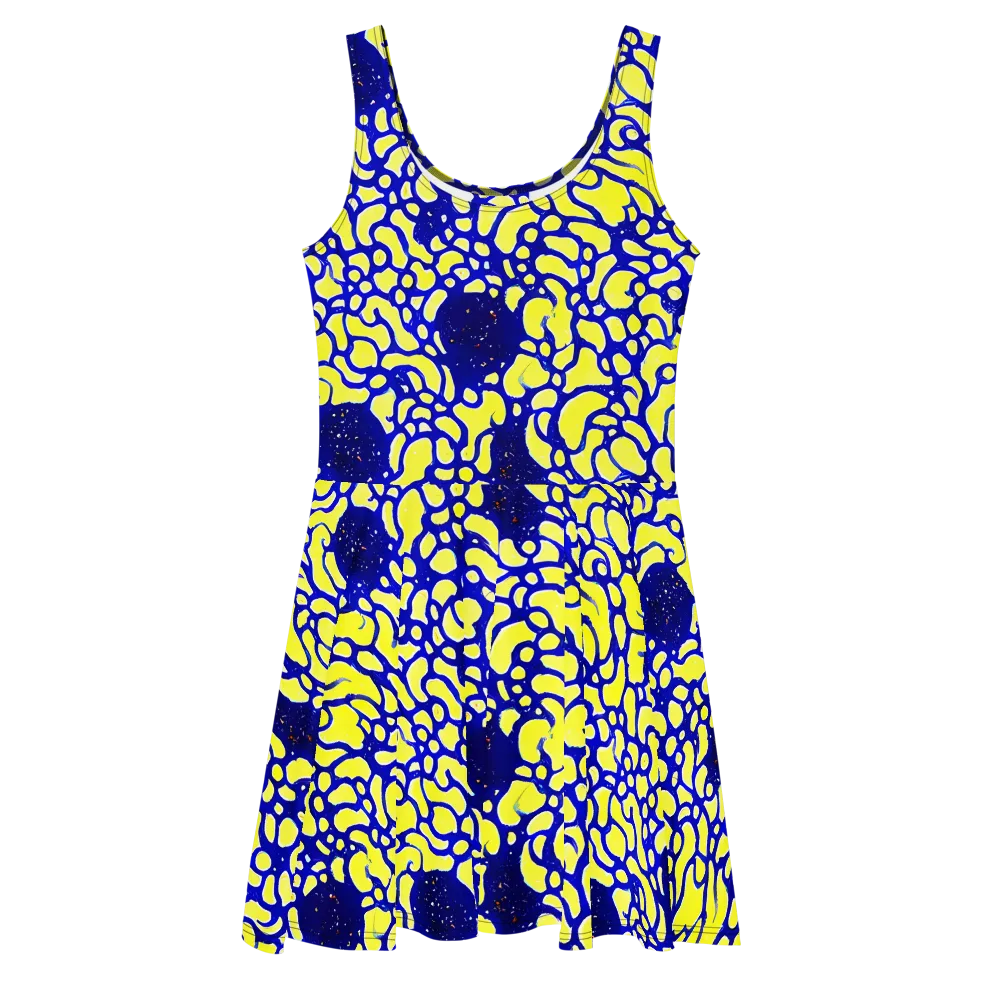 Lemon Liquefaction on Skater Dress — Front