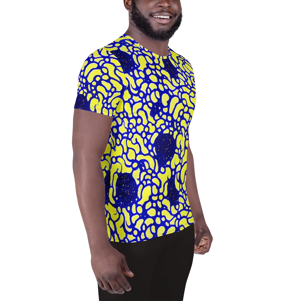 Lemon Liquefaction on Men's Athletic T-Shirt — Right