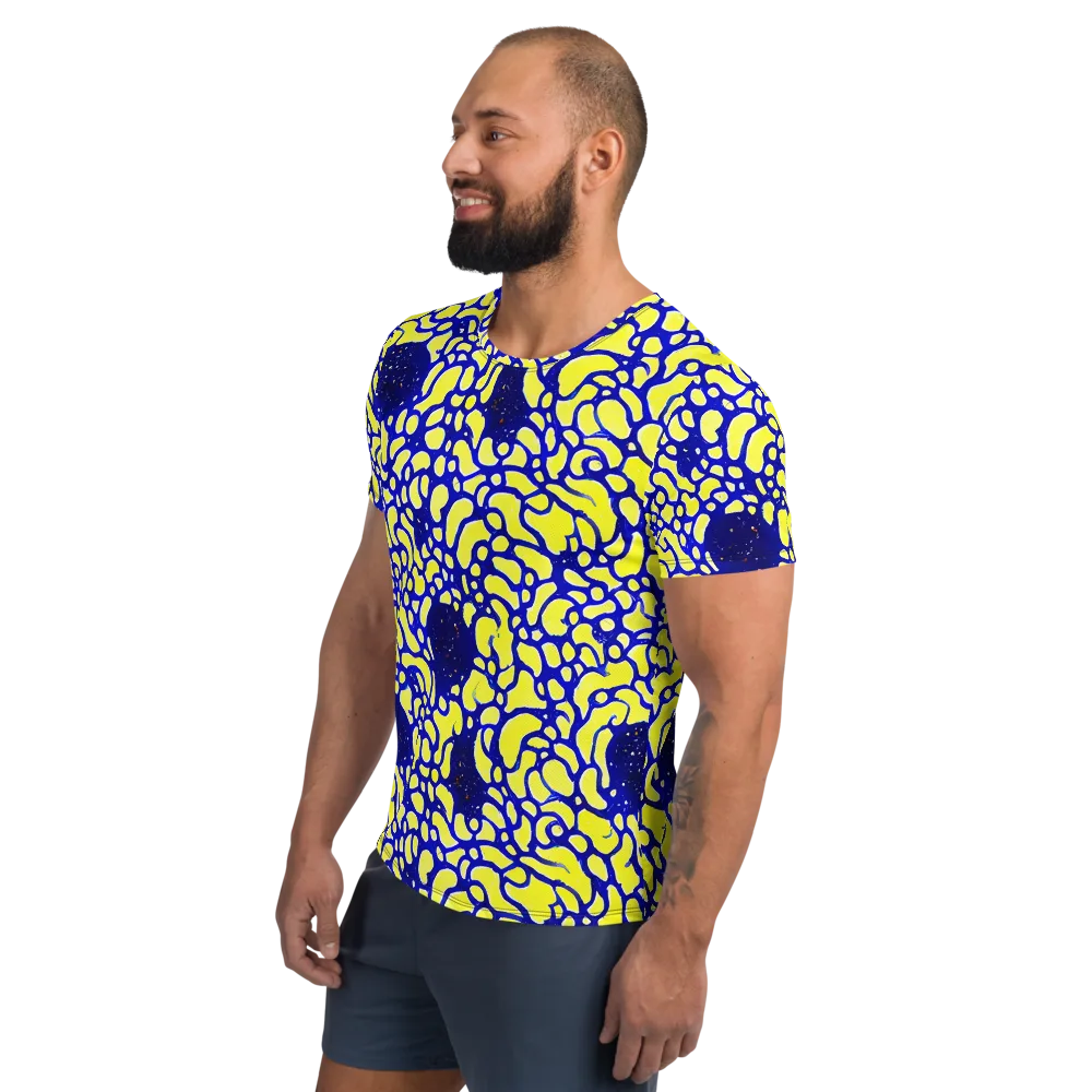 Lemon Liquefaction on Men's Athletic T-Shirt — Left