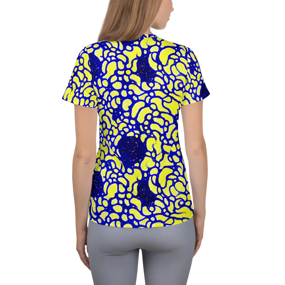 Lemon Liquefaction on Women's Athletic T-Shirt — Back
