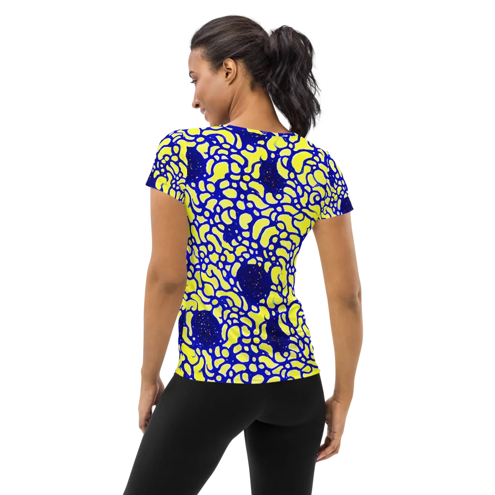 Lemon Liquefaction on Women's Athletic T-Shirt — Back