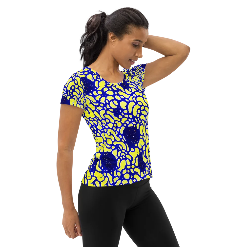 Lemon Liquefaction on Women's Athletic T-Shirt — Right