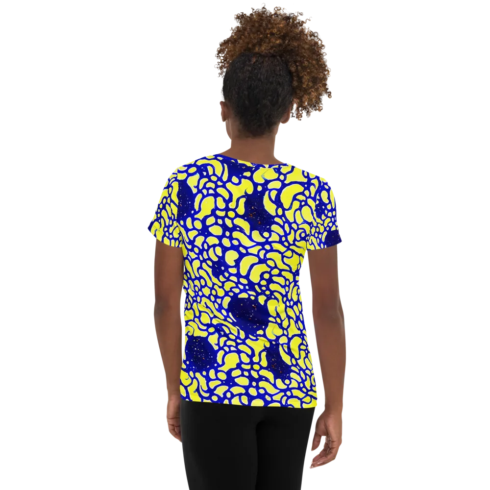 Lemon Liquefaction on Women's Athletic T-Shirt — Back