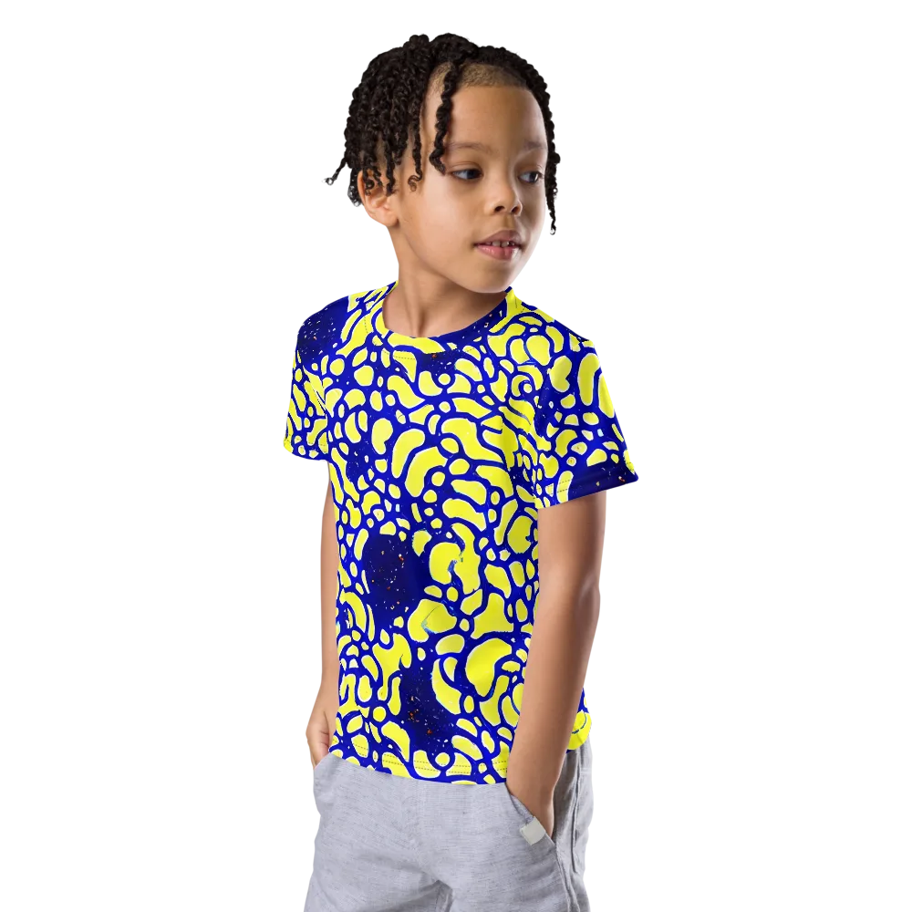 Lemon Liquefaction on Kids Crew Neck T-Shirt — Left Front