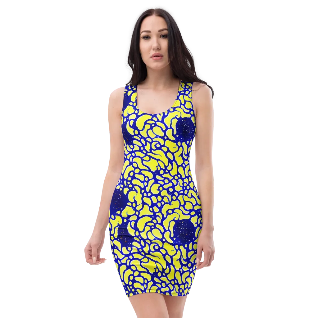 Lemon Liquefaction on Bodycon Dress — Front