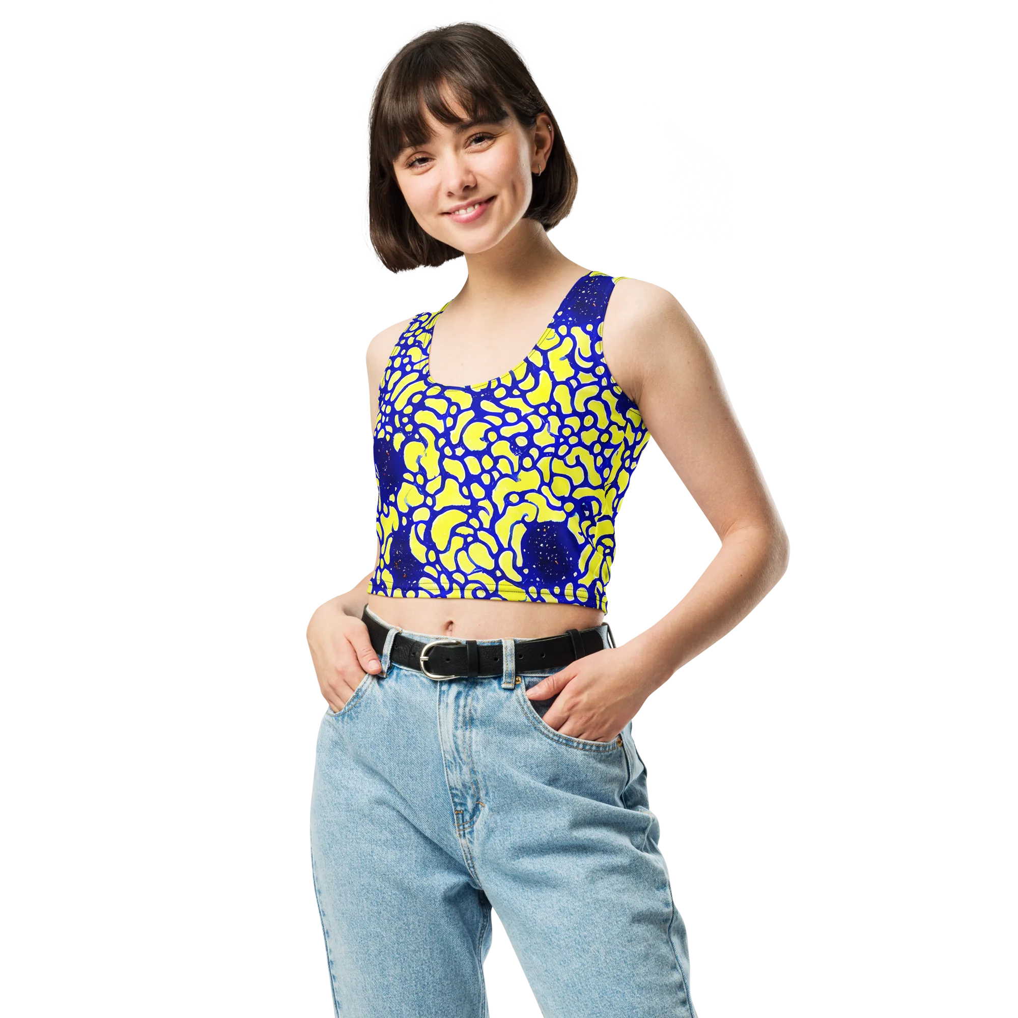 Lemon Liquefaction on Crop Top — Front