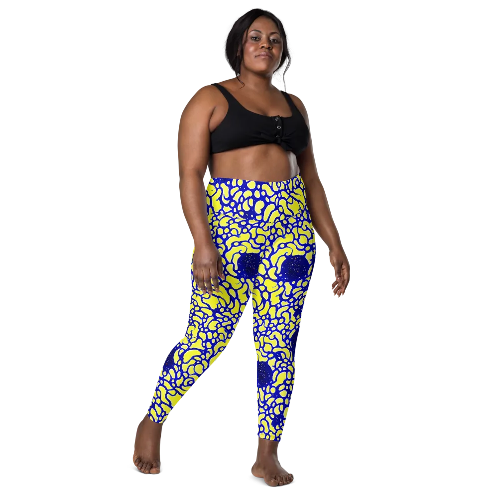Lemon Liquefaction on Leggings with Pockets — Front