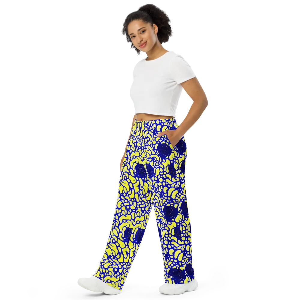 Lemon Liquefaction on Wide-Leg Pants — Left Front
